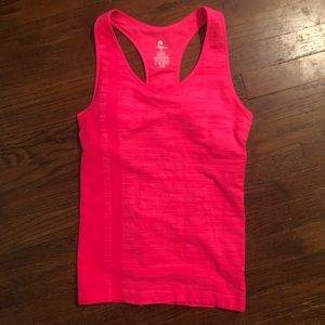 Neon Pink Built-in Bra Performance Tank